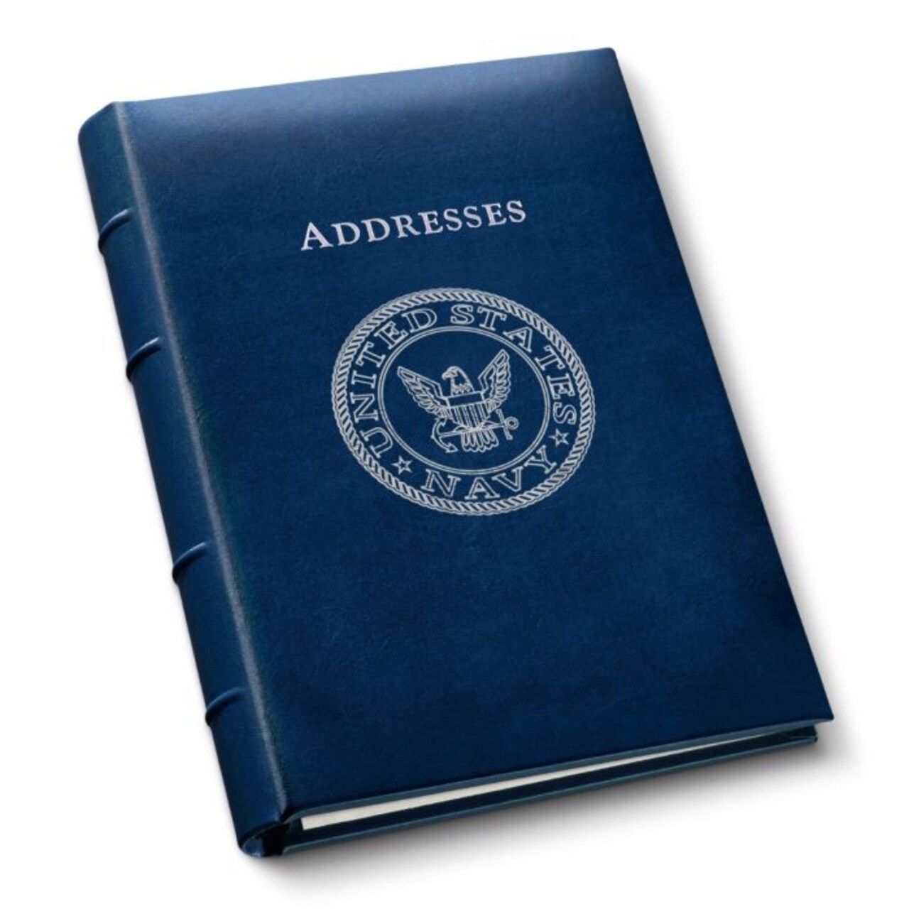 Gallery Leather Large Address Book with Alphabetical Tabs up to 480 records, Leather Notebook Hardcover, Telephone and Address Books - 9x7,